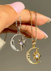 COLLIER LUNE & ÉTOILE