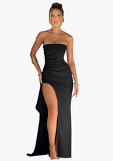 ROBE TRAPÈZE SANS BRETELLES