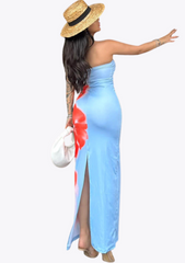 ROBE TUBE D'ÉTÉ À FLEURS