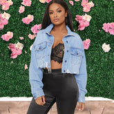 VESTE EN JEAN DOS DÉCHIRÉ