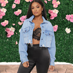 VESTE EN JEAN DOS DÉCHIRÉ