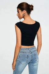 CROP TOP EN MAILLE