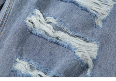 JEAN SLIM TAILLE HAUTE DÉCHIRÉS