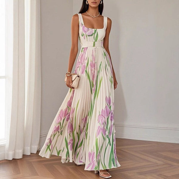 Robe midi Séléna – coloris jaune porté