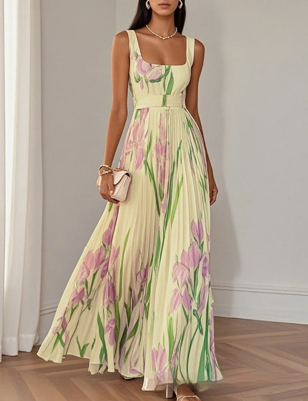Robe midi Séléna – coloris rose porté