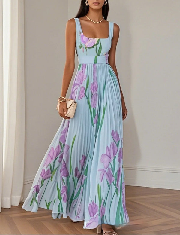 Robe midi Séléna – coloris clair porté