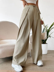 PANTALON TAILLE HAUTE À LACETS