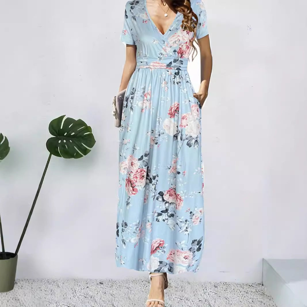 Robe Mila – Courte col V imprimée Image secondaire du produit