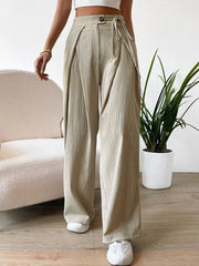 PANTALON TAILLE HAUTE À LACETS