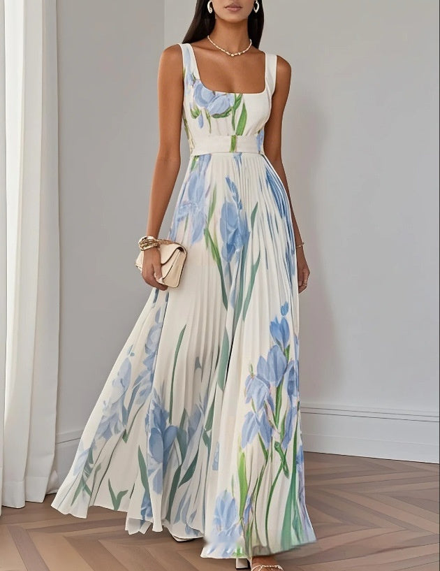 Robe midi bohème Séléna – silhouette complète